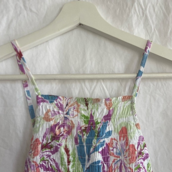 Roxy floral pualani sleeveless crop top smocked size Small - Picture 5 of 15